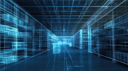 Digital warehouse managing smart logistics and data network