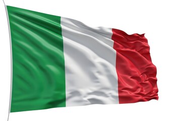 Obraz premium Waving italian tricolore flag symbolizing national pride and italian heritage