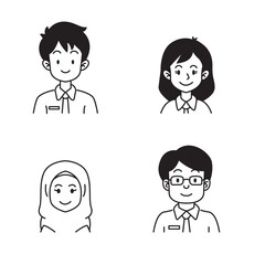 Student Character Icons for Japanese Materials