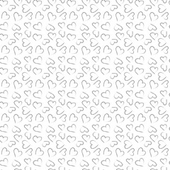 Vector seamless pattern with hand-drawn hearts. Suitable for packaging, printing, cards, wallpaper, banners, scrapbooking, textiles, and holiday design.