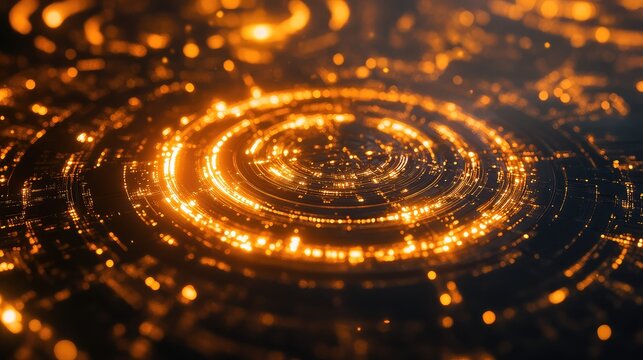 Digital data network transferring information in circular motion