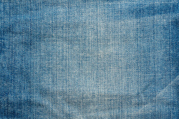 close-up of blue denim fabric texture background