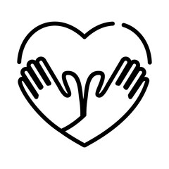 Fototapeta premium Mental health line icon. Honesty illustration.