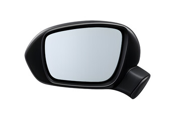 Black Car Side Mirror Isolated on White Background