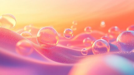 Abstract colorful background with floating transparent bubbles