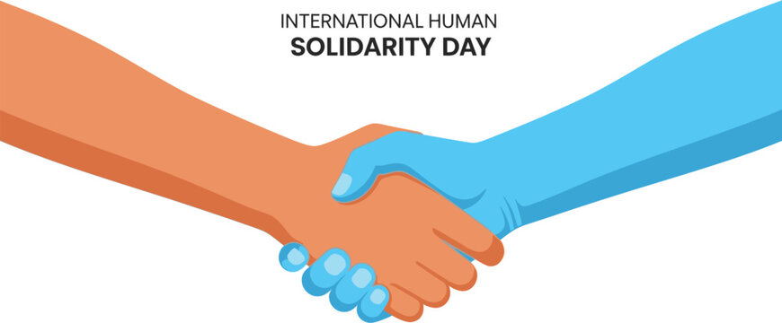 International Human Solidarity Day with Handshake