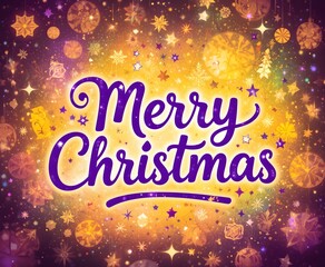 Merry Christmas typography.