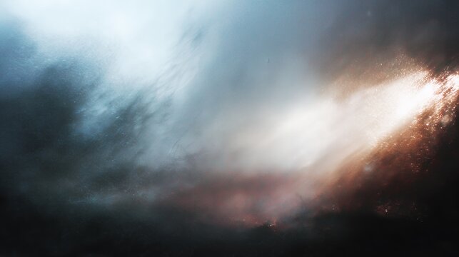 abstract light and mist shapes create atmosphere