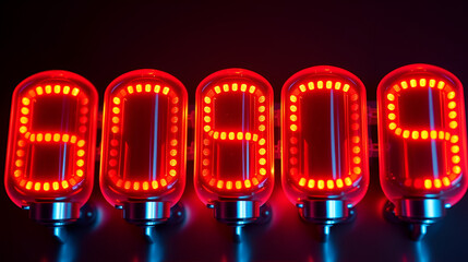 Nixie tube with digits