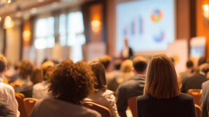 Fototapeta premium people attending a business conference