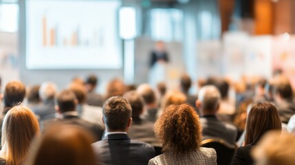Fototapeta premium audience listening to speaker at business conference