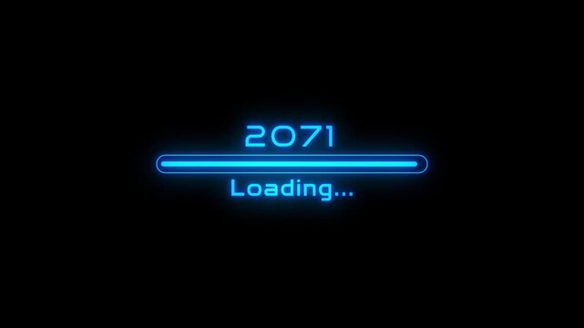 2071 New year loading bar animation. Loading progress icon animation. New year loading concept.