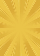 金色の放射光背景／輝く集中線の明るい抽象デザイン | ベクター素材 コピースペース 縦 ウェブ