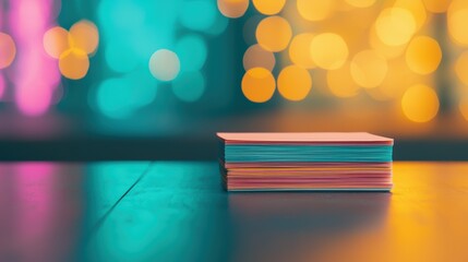 Colorful advertisement flyers on a table, promoting a local event with eye catching designs.