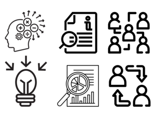 Collection of Icon sets for business and leadership, teamwork, and reports