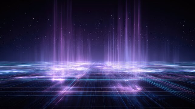 Digital grid surface with upward data transfer beams