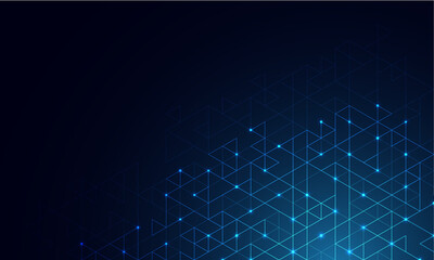 Fototapeta na wymiar Abstract technology background with a geometric pattern of triangle shapes. Graphic design element