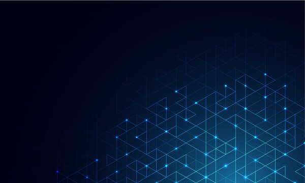 Abstract technology background with a geometric pattern of triangle shapes. Graphic design element