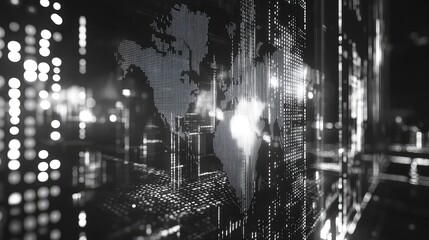 Global network connecting digital data and technology infrastructure
