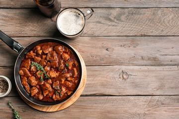 Beef Meat Stew with Beer, Braised Beef