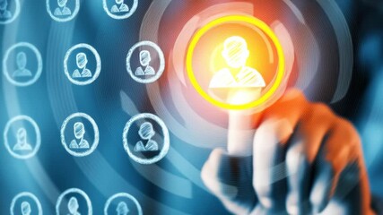 Selecting a user on a digital interface for online platform management - Powered by Adobe