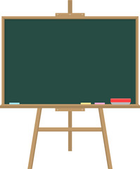 Empty Vintage Classroom Chalkboard for Education and Presentation Concepts