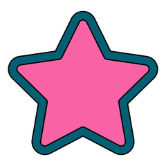 Retro Cute Sticker Element