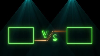 VS versus bars neon circle colorful colorful Style VS Animation vs versus two opposites sides animated , versus fight battle in two player or team spotlight versus vs background animation - Powered by Adobe