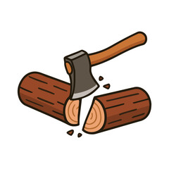 axe on a white background