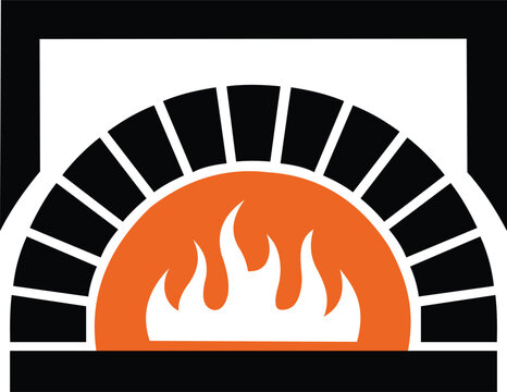 Oven logo with flames
