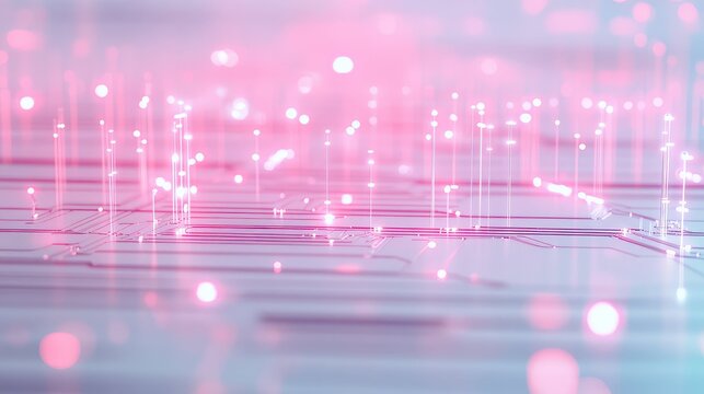 Digital information processing network sending data signals - Powered by Adobe