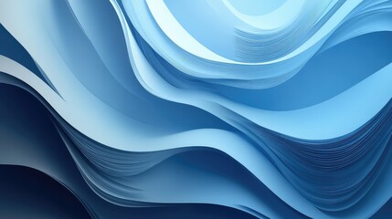 Abstract blue flowing waves creating fluid texture background
