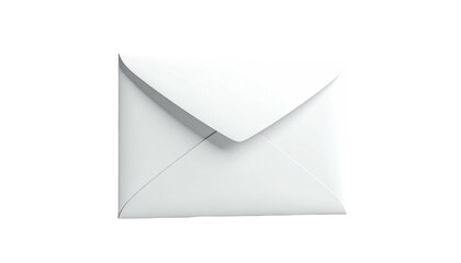 Simple white envelope, angled, clean