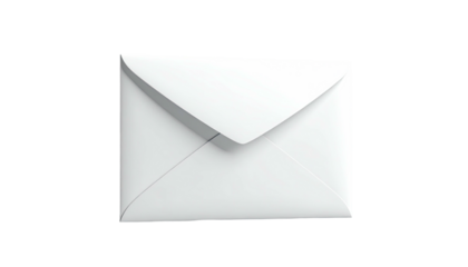 Simple white envelope, angled, clean