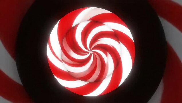 Hypnotic Red and White Swirl Animation.