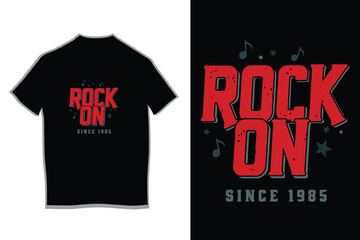 Classic Grunge 'Rock On Since 1985' Music T-shirt Design