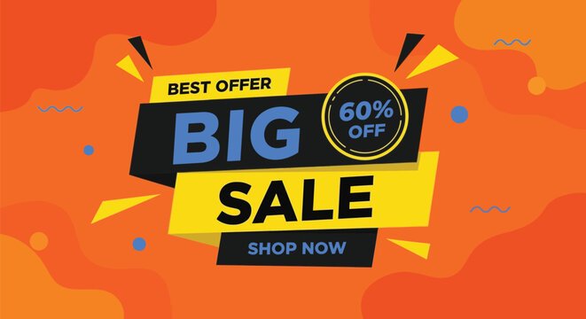 Big sale offer sixty percent off shop now best deal discount promo