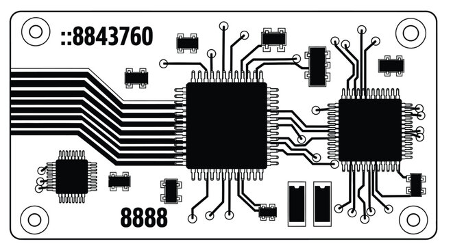 Circuit board design schematic diagram electronic components pcb