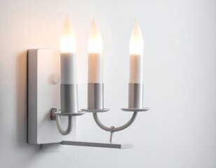 Elegant Wall Sconce with Three Candle Style Lights in a Modern Interior Setting