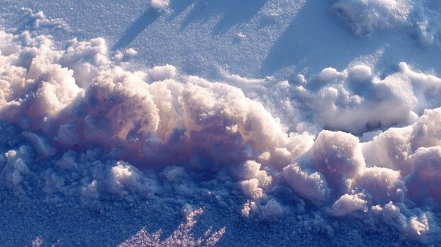 Aerial view of fluffy clouds with blue sky background and soft lighting