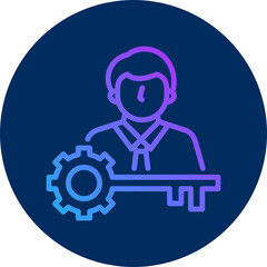 Key person icon for business risk, website, application, printing, document, poster design, etc