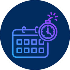 Deadline icon for business risk, website, application, printing, document, poster design, etc