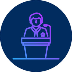 Politician icon for business risk, website, application, printing, document, poster design, etc