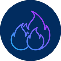 Fire icon for business risk, website, application, printing, document, poster design, etc