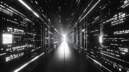 Digital tunnel data flowing through network servers