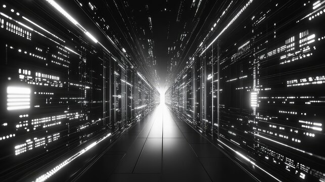 Digital tunnel data flowing through network servers