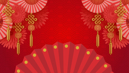 Festive Chinese New Year Background with Decorative Elements