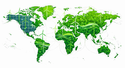 Global Map Visualization of Renewable Energy Sources and Sustainable Green Technologies for a Healthier Planet's Future