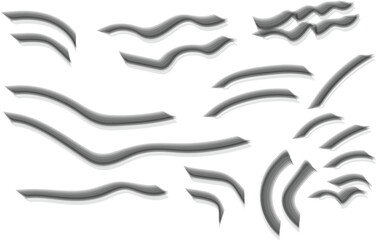 Abstract Wave Line Shapes Vector Set
