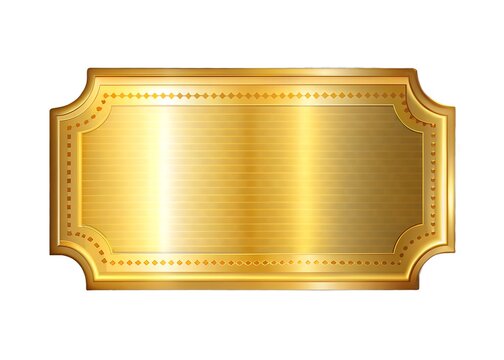 blank gold plaque award nameplate